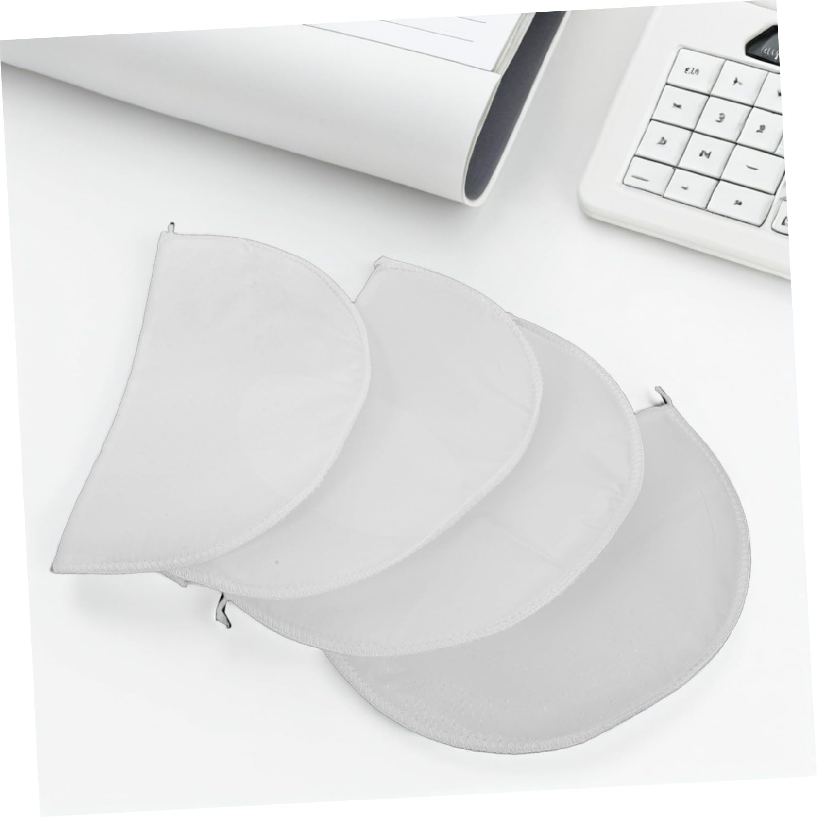 Lot de 5 Paires D'épaulettes Amovibles Blanches pour Robes et Costumes, Rembourrage en Éponge Respirante, Design Élégant pour Usage Professionnel