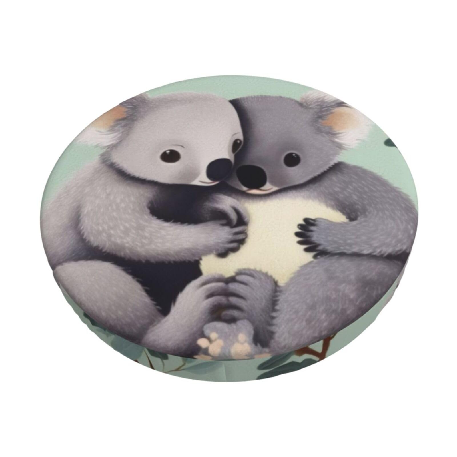 ZHONGSK Stool Covers Round Bar Chair Cushion Cover | Koala | Washable Stool Cushion Slipcover, Elastic Design Bar Chair Pad Cover For 12 In,13 In,14 In