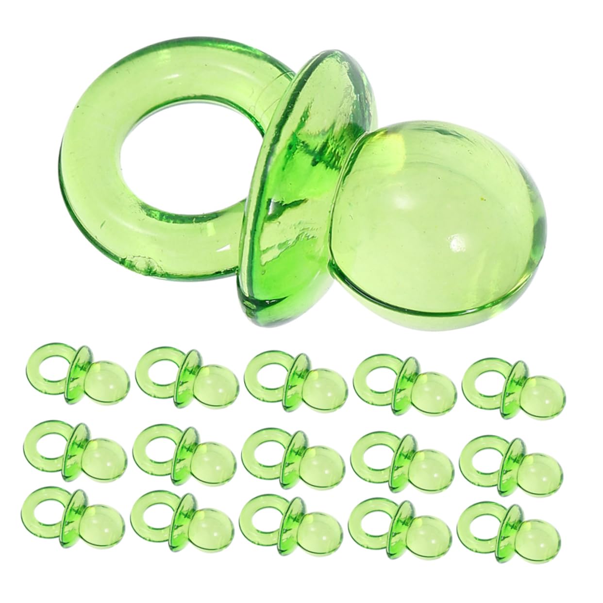 ifundom 50 Acrylic Baby Shower Decor Mini Pacifiers Baby Shower Decorations for Boys Girls Unique Party Favors