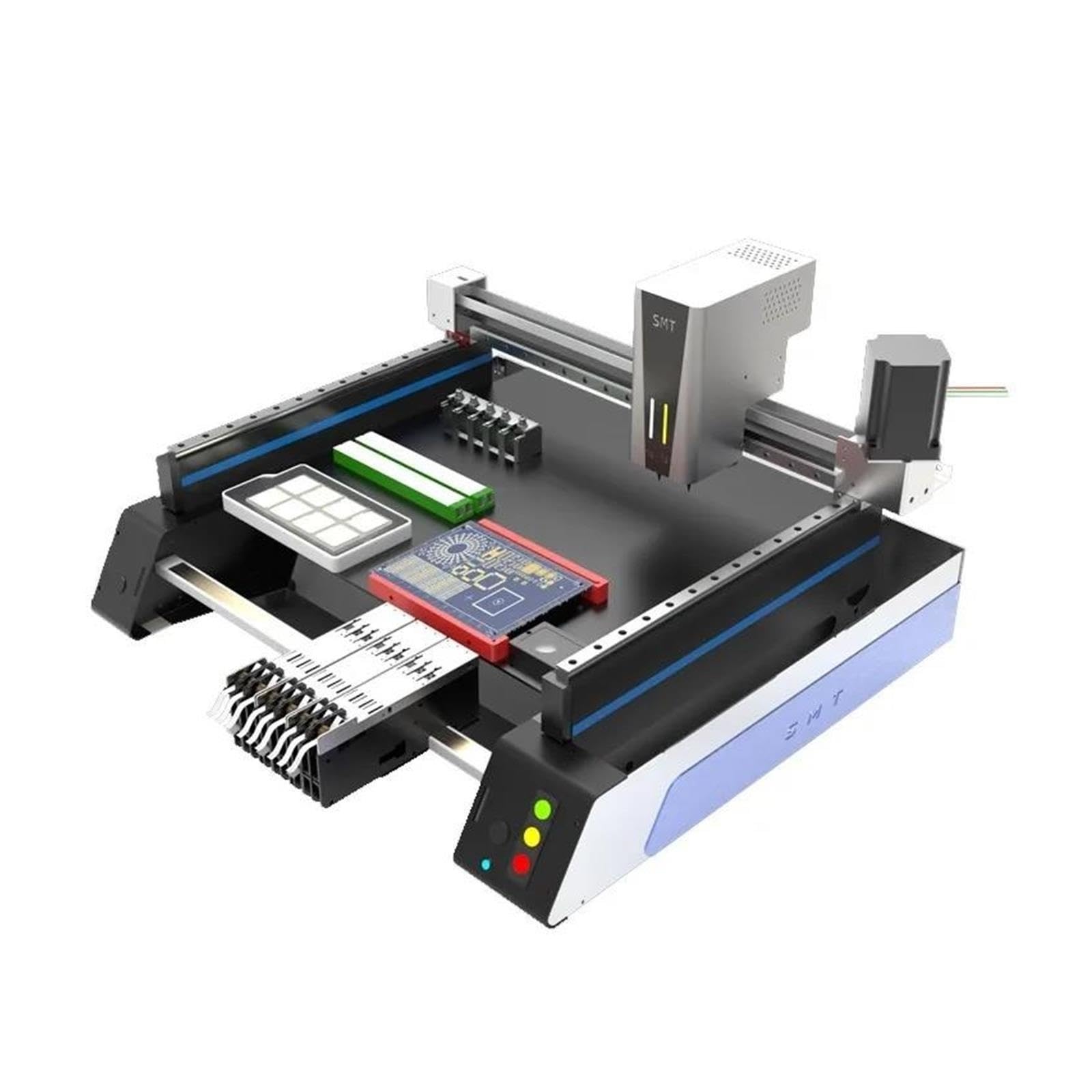 Macchina SMT da tavolo con telecamera tripla completamente automatica ad alta velocità 220V / 110V SMT Pick And Place Macchina Chip Mounter LED SMD Per principianti fai da te