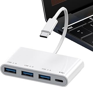 Mini USB Data Dongle,USB Hub Docking Station | Portable Powered USB Hub, USB Splitter Multi USB Port Adapter for Desktops, Laptops, Mobile Phones Ondian