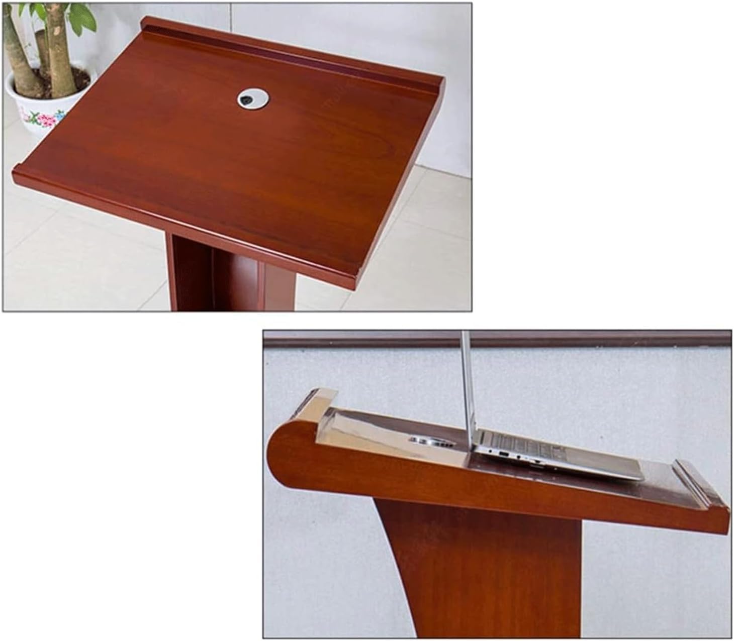 Podio Podi su Ruote Leggii in Legno Pulpiti da Chiesa Portatili Podio per Insegnanti di Scuola per Impieghi Gravosi Leggii per Riunioni in Ufficio Scrivania in Piedi Podio(Walnut)