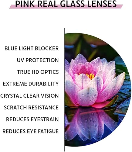 Miniatura 4 de Gafas de lectura de cristal rosa lentes de cristal real en elegante marco de acetato disponible en aumento de lectura +0,25 a +3,00