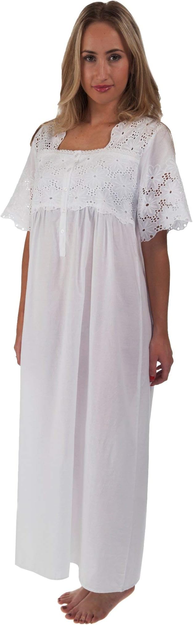 The 1 for U100% Cotton Short Sleeve Ladies Nightdgown - Elizabeth