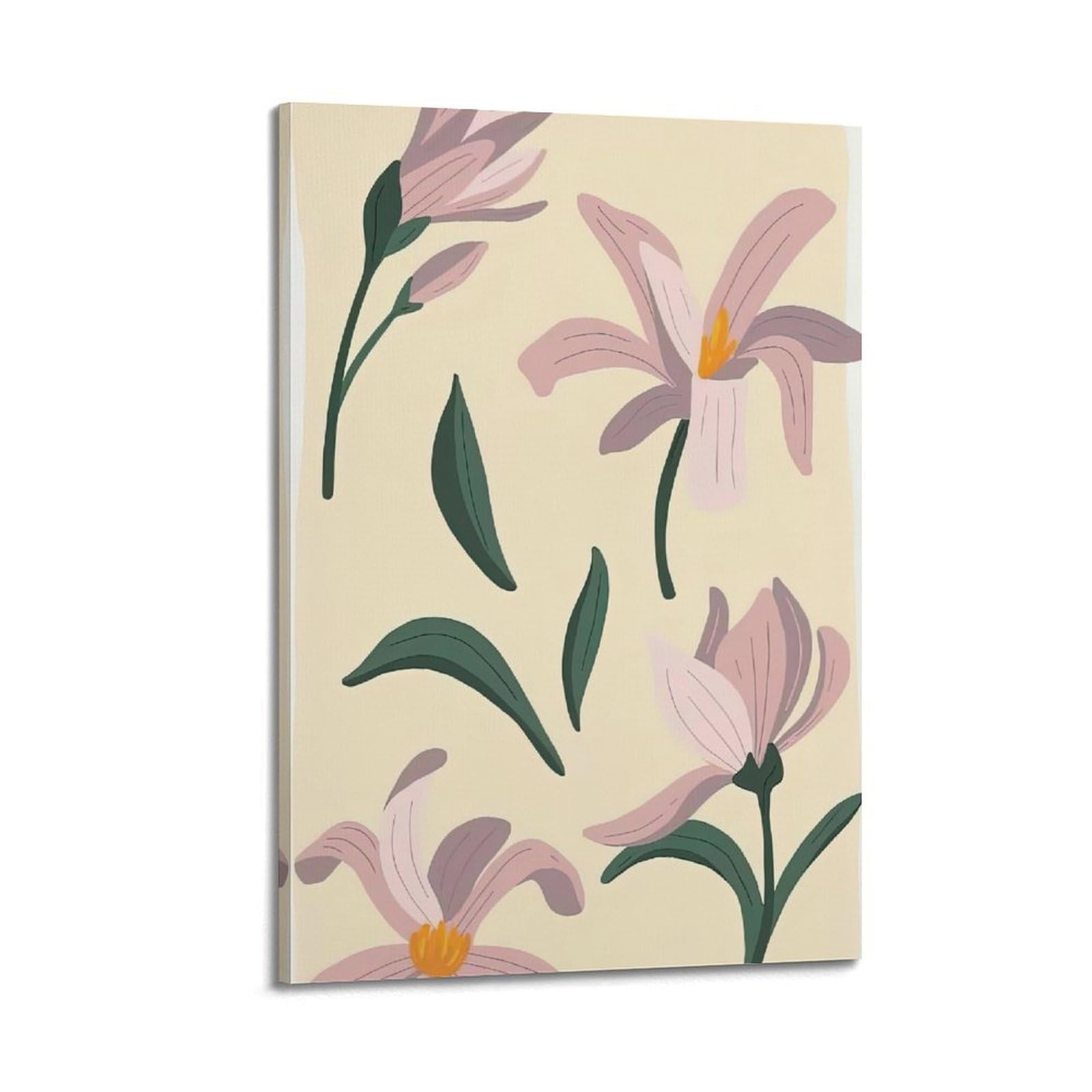 DLJGDS Simple Plant Poster Morning Glory Decorative Painting Canvas Wall Posters And Modern Family Bedroom Decor 24x36inch(60x90cm)