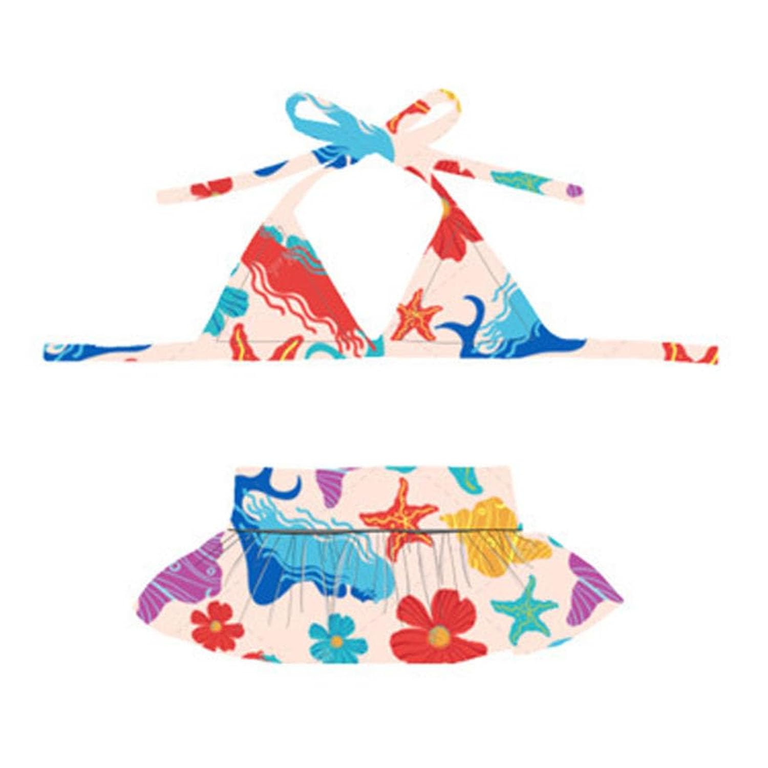 Dog Bikini Swimsuit Summer Puppy Bathing Dress Beach Clothes Cat Costume for Puppy Dog Cat (XL, Colorful Flower)