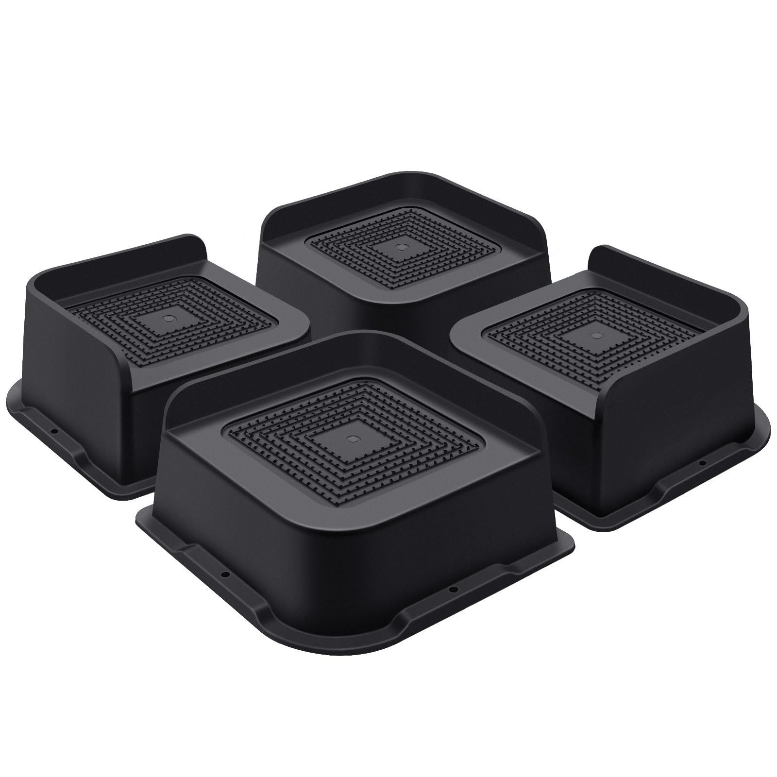 Bed Risers 2 Inch Heavy Duty, Furniture Risers for Bed Desk Table Sofa Couch,Oversized Bed Lifts Risers,Support up to 5000 Lbs(4 Pack Black)