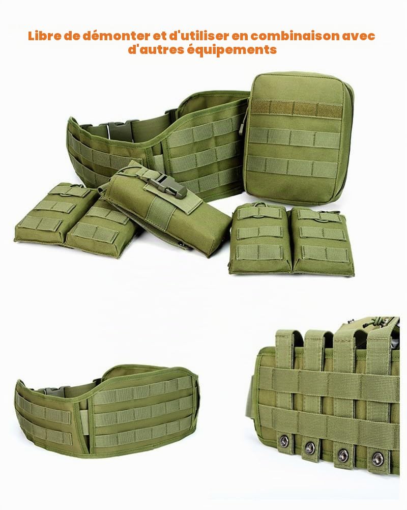 ACEXIER Sac Banane Tactique Multifonction pour Sports de Plein Air - Poche Poitrine pour Homme, Gcp (Green)
