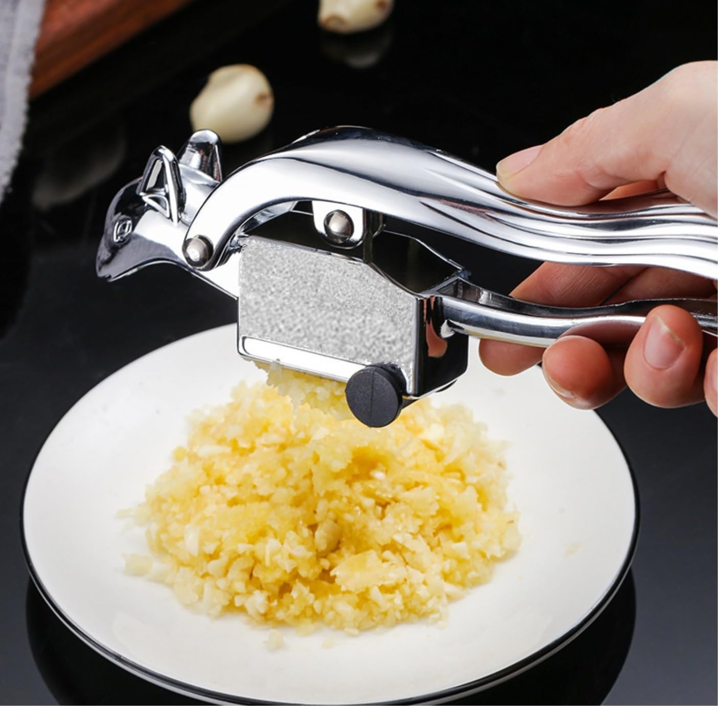 Knoblauch Helfer Knoblauchpresse Ingwer Crusher Edelstahl Küchenbedarf Extrusionswerkzeug Knoblauchschäler Küchen Kochen