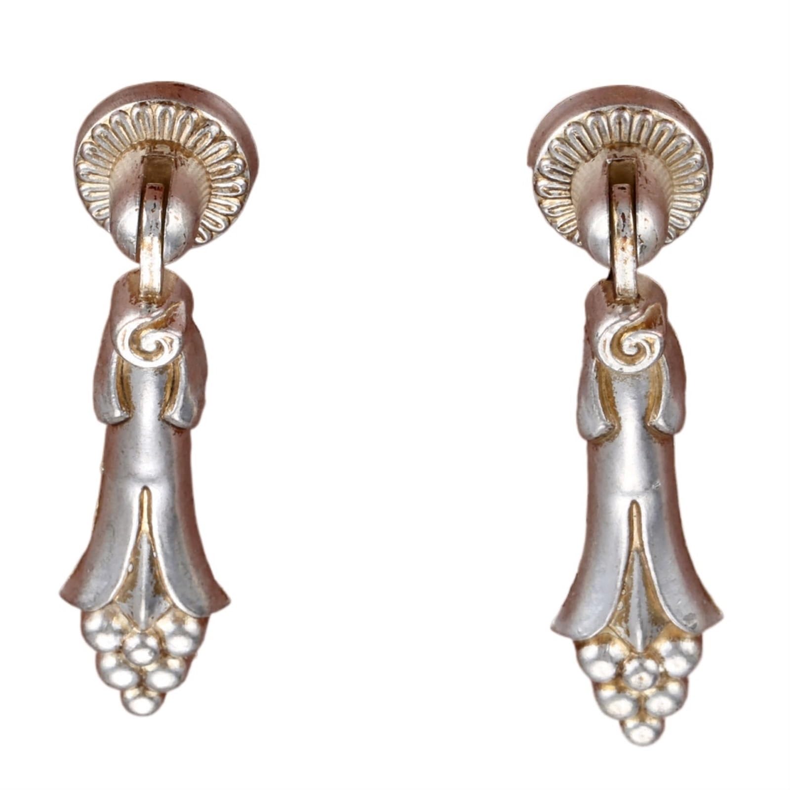 BIVOO 2Pcs Vintage Cabinet Knobs and Handles Cupboard Door Cabinet Drawer Antique Brass Shell Wardrobe Pull Handles Furniture Hardware(B)