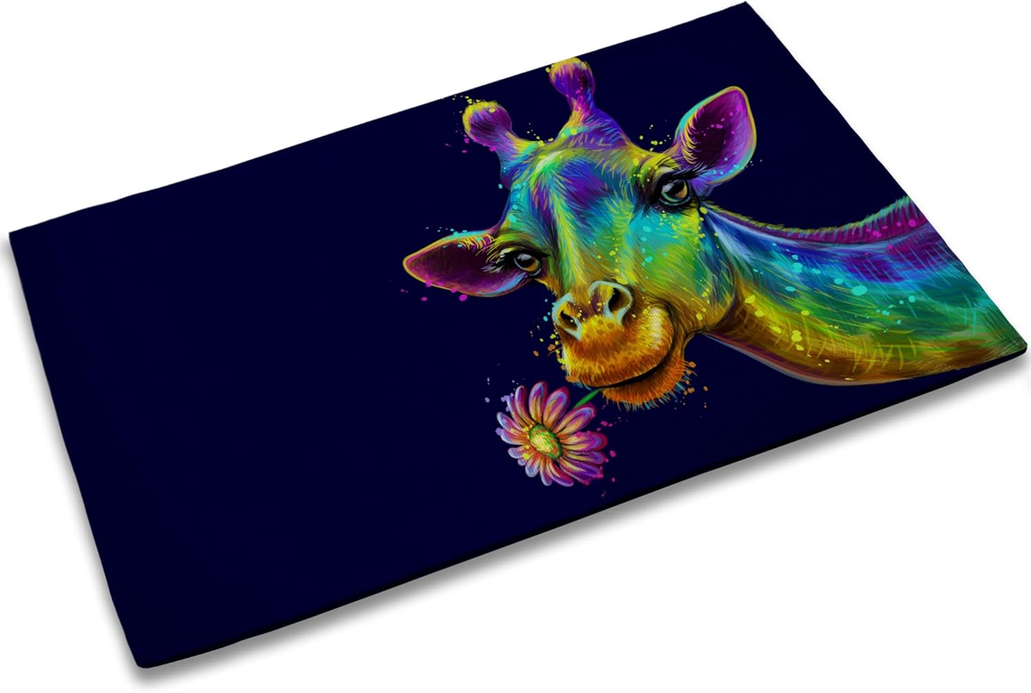 TUBAMQ Giraffe Entrance Door Mat,Colorful Giraffe with