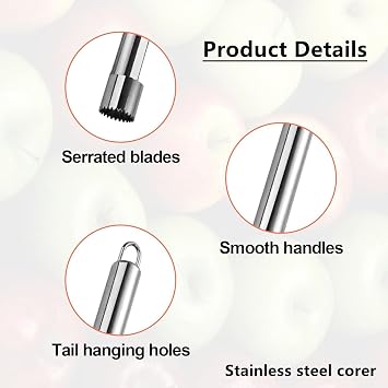 2PCS Stainless Steel Fruits Corer