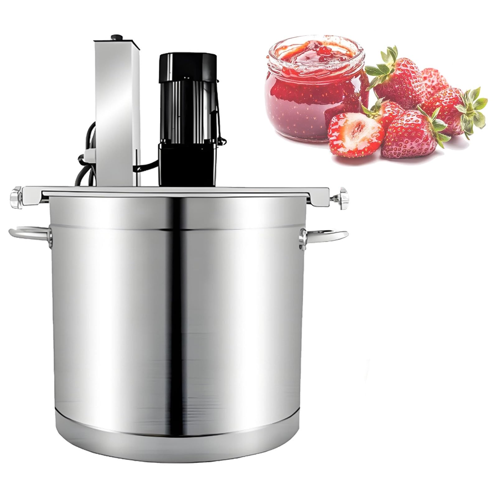 GLJTUO Electric Mixer Machine,Automatic Food Mixer, Electric Stirrer for Jam, Sauce, Soup, Adjustable Speed with 4 Blades, Ideal for Chili Sauce, Beverages, and Porridge,25L