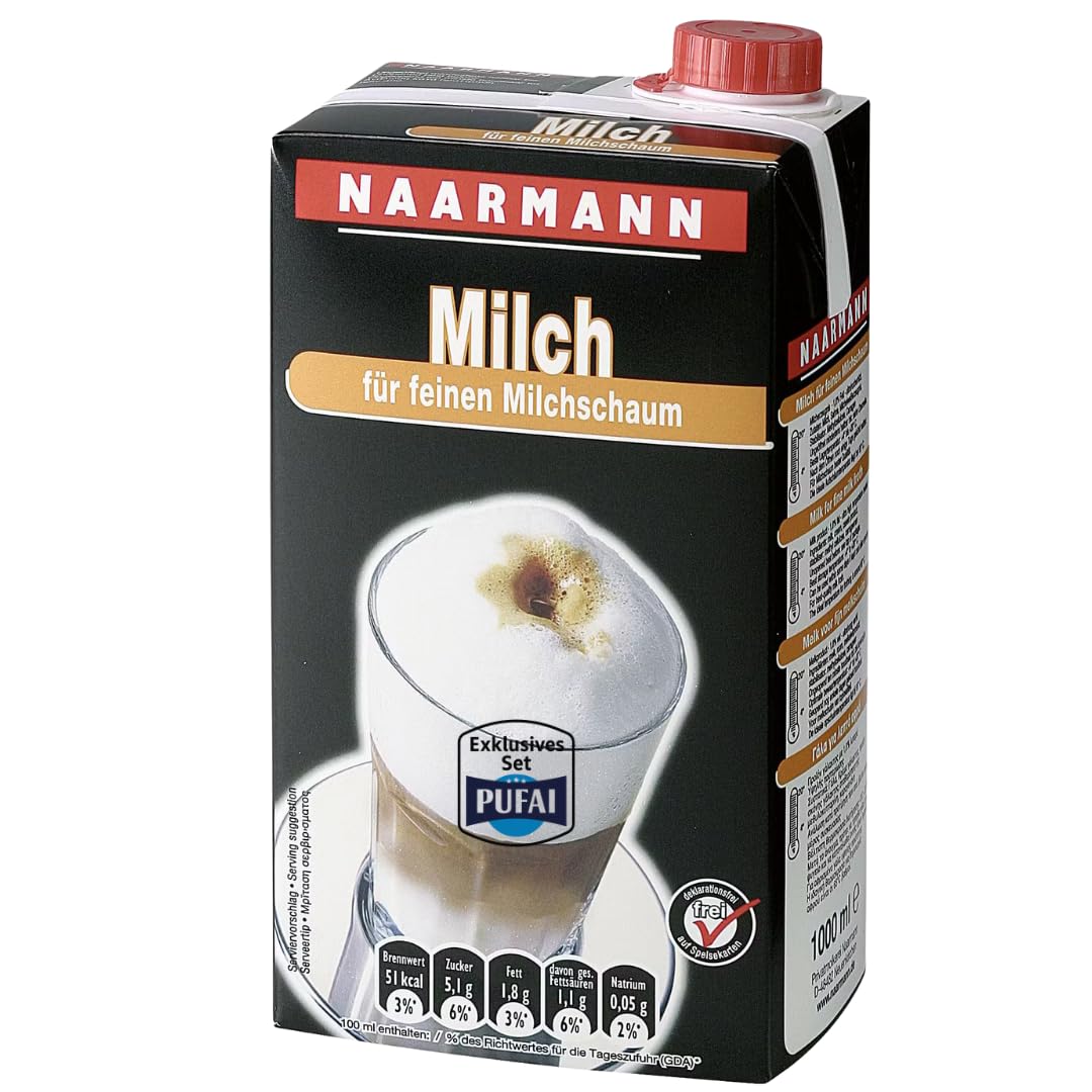 H-Milch Barista – 1,8% Fett – 12 x 1 l – 12 l Vorratspack – Speziell für Kaffee & Schaumgetränke