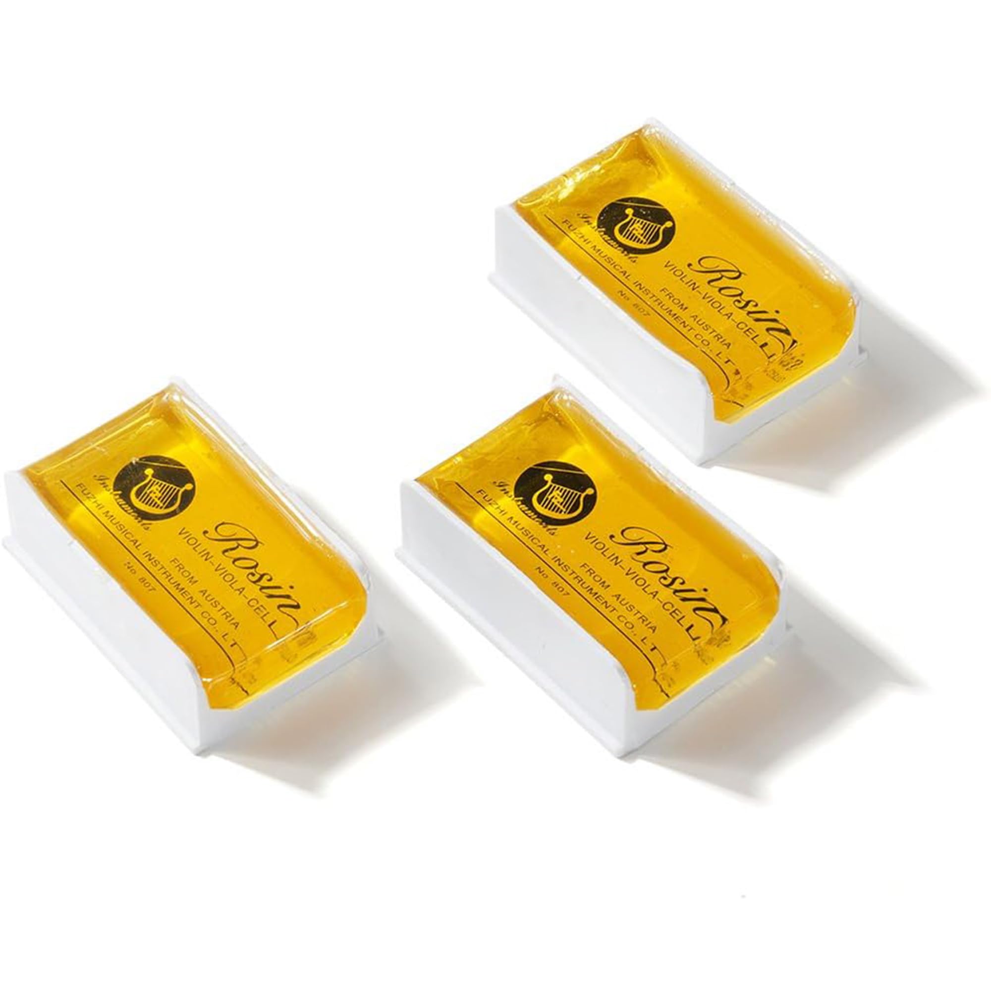 Colofonia Naturale per Violino, Viola e Violoncello – Colofonia naturale chiara per Archi poco polverosa – Colore Giallo – Confezione da 3 Pezzi (KIT - 3 Pezzi) - 2