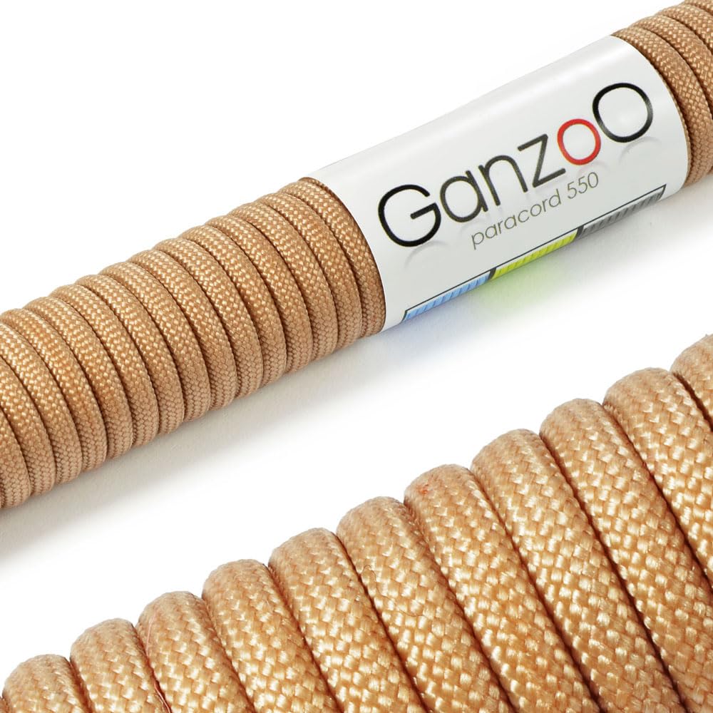 Ganzoo Paracord 550 Tipo 3, Cuerda 4 mm 100 m con 7 hebras Interiores, Funda poliéster/Nylon, para Outdoor Camping Supervivencia, rutas de Trekking, asegurar Tienda, Collar y Correa Perro, Oliva — view 70