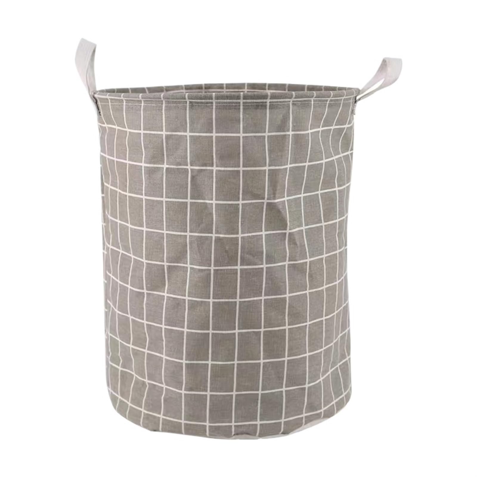 Folding Laundry Basket Household Storage dirty clothes toy bucket plaid fabric cotton linen dirty clothes Large foldable waterproof stora for Dorm and Family