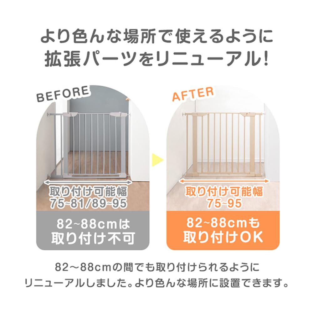 Amazon.co.jp: タンスのゲン ベビーゲート幅75～96【つまづきにくい