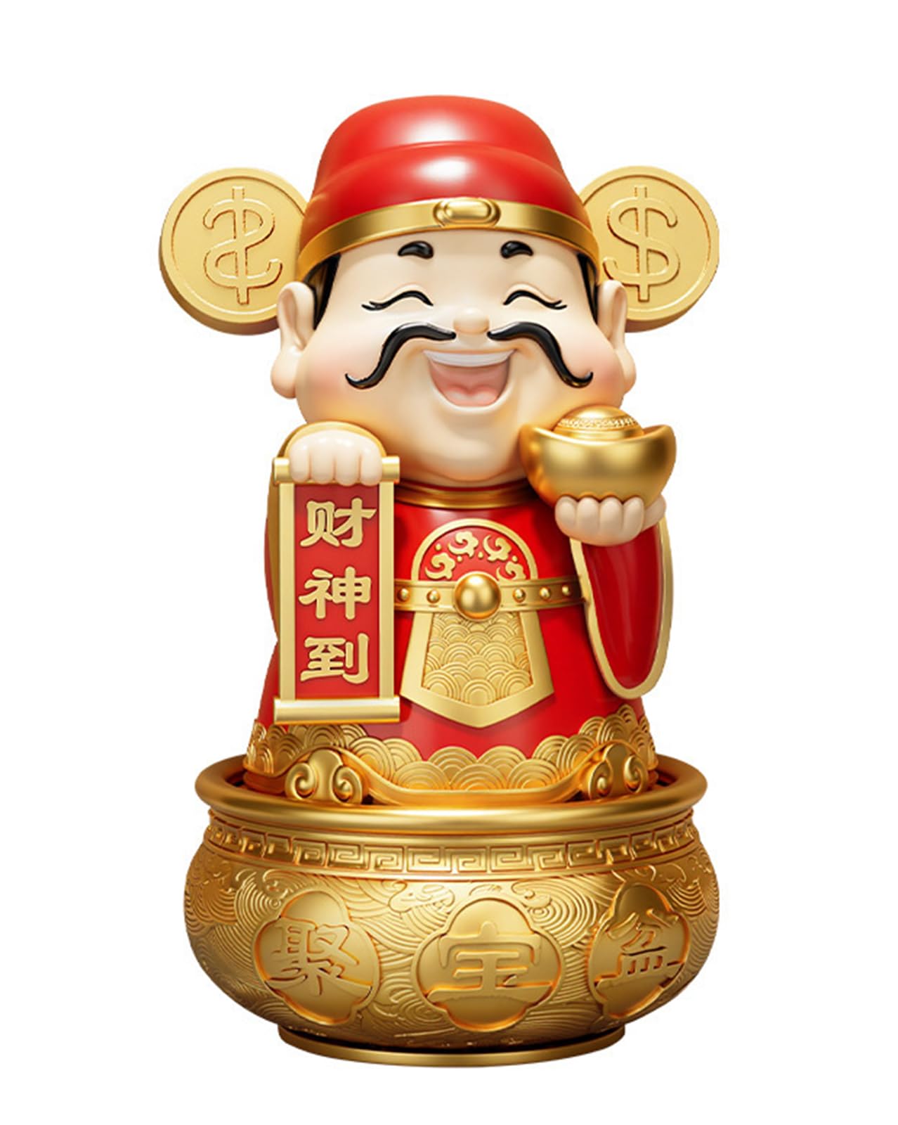 NHDVDVAV God of Wealth Statue Ornament,Feng Shui Sculptures Decor