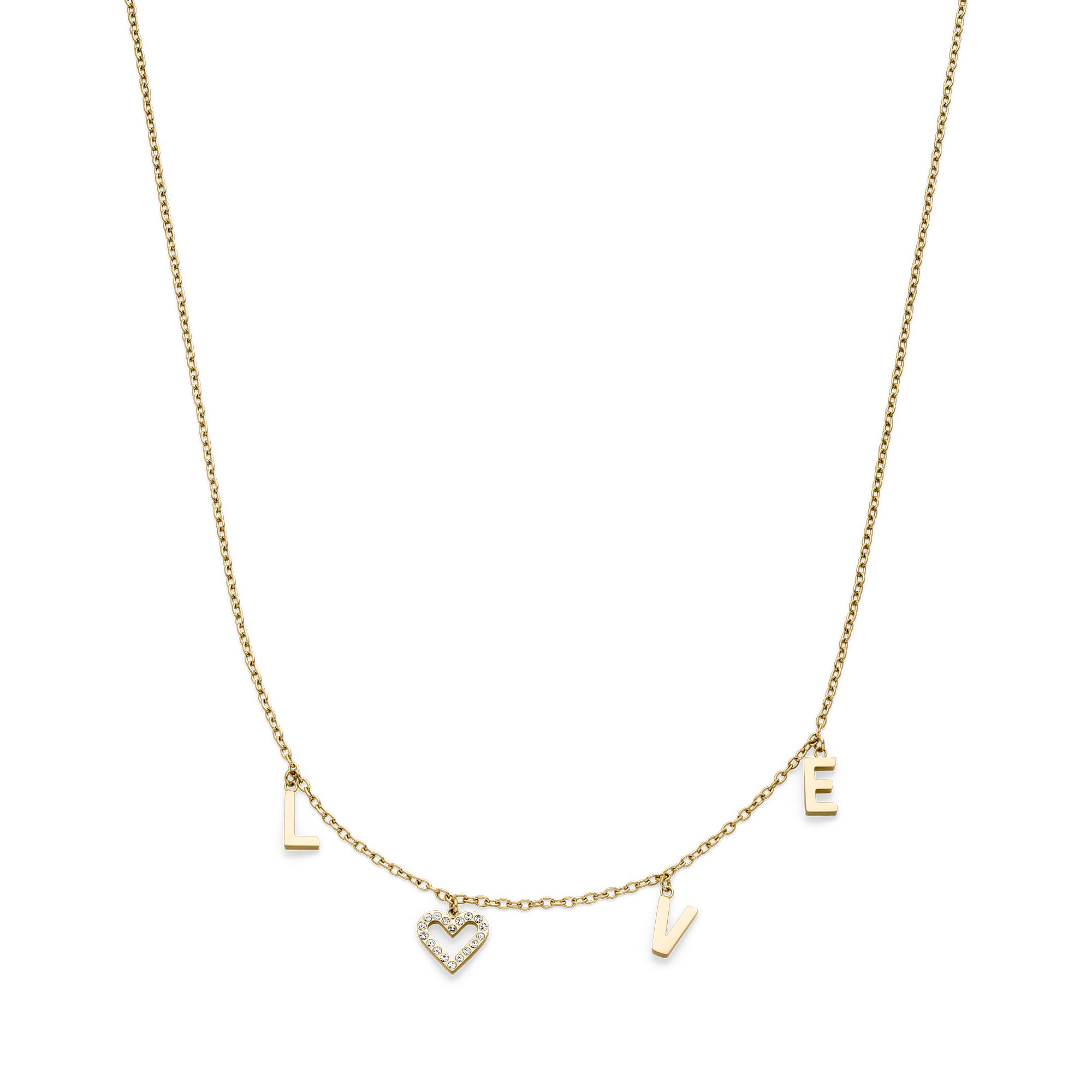 s.Oliver Damen Schmuck – Halsketten & Armbänder mit LOVE-Anhänger aus Edelstahl in verschiedenen Farben - Romantische Geschenkidee