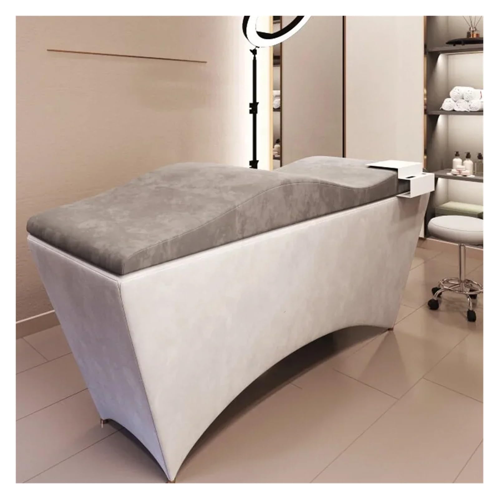 Materasso Per Lettino Extension Ciglia Materasso in schiuma curva con rivestimento in velluto, estensione for tavolo da massaggio in salone