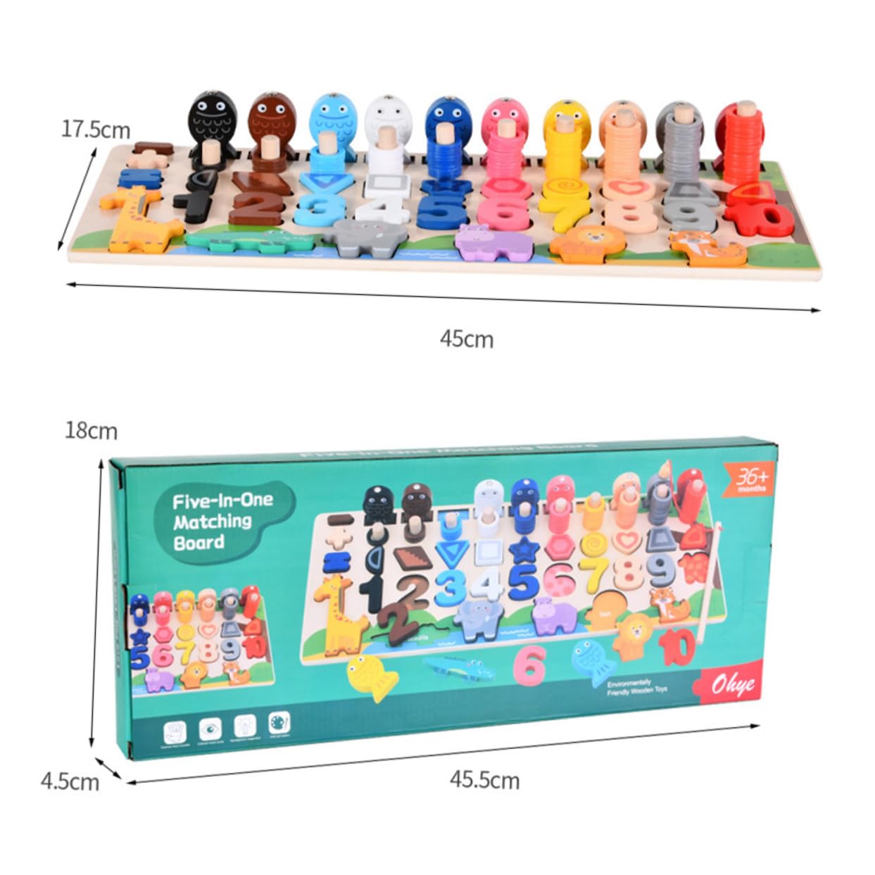 Juguete de Formas a Juego de Madera 1 Juego, Rompecabezas para Niños