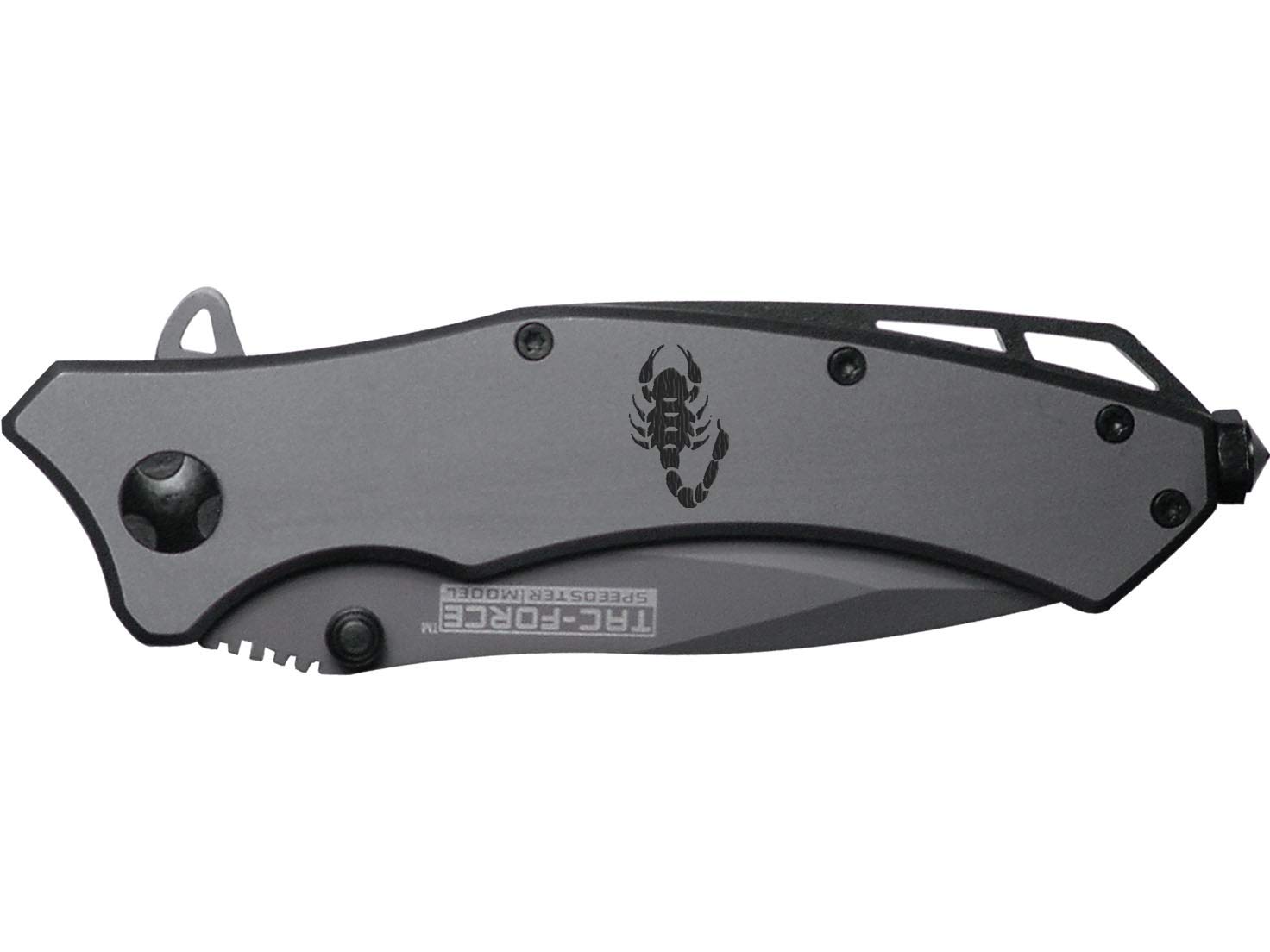 NDZ Performance Scorpion Engraved TAC-Force TF-820GY Speedster Model Folding Pocket Knife