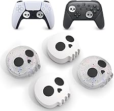 Thumb Grip Caps for PS5/PS4 Controller,Switch Pro Controller,Xbox Series X/S, Silicone Joystick Caps Cover for PS5 Controller, Game Controller Accessories,4PCS Skull