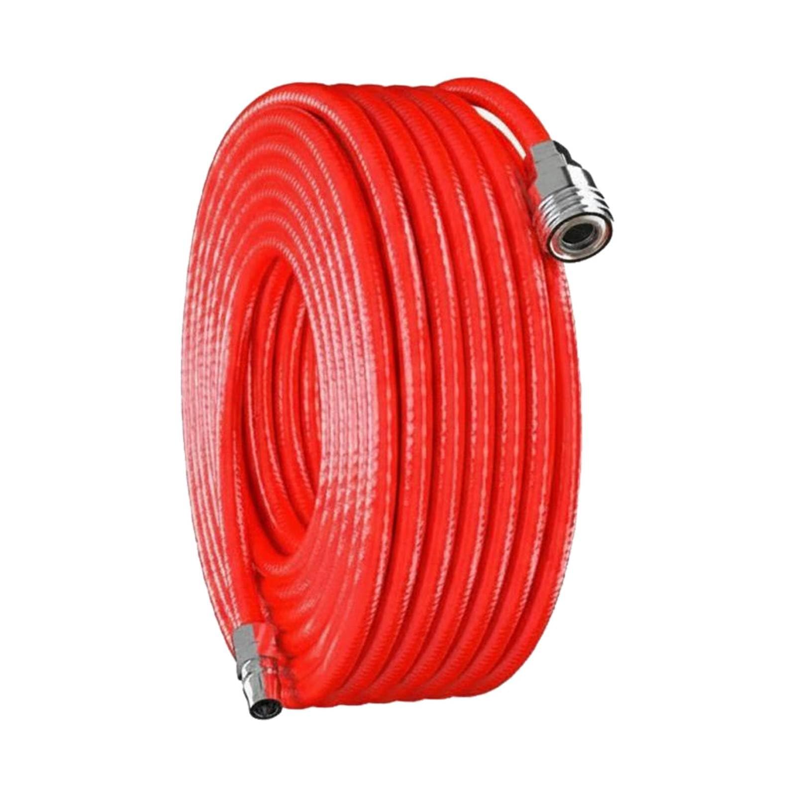 Amagogo Tuyau de Pompe à Air Polyuréthane Renforcé Pneumatique Anti Usure Huile Flexible Haute Pression Convient Compresseur, Rouge, 10 Mètres, 12mm X 8mm Avec Connecteur Auto-bloquant De Type C