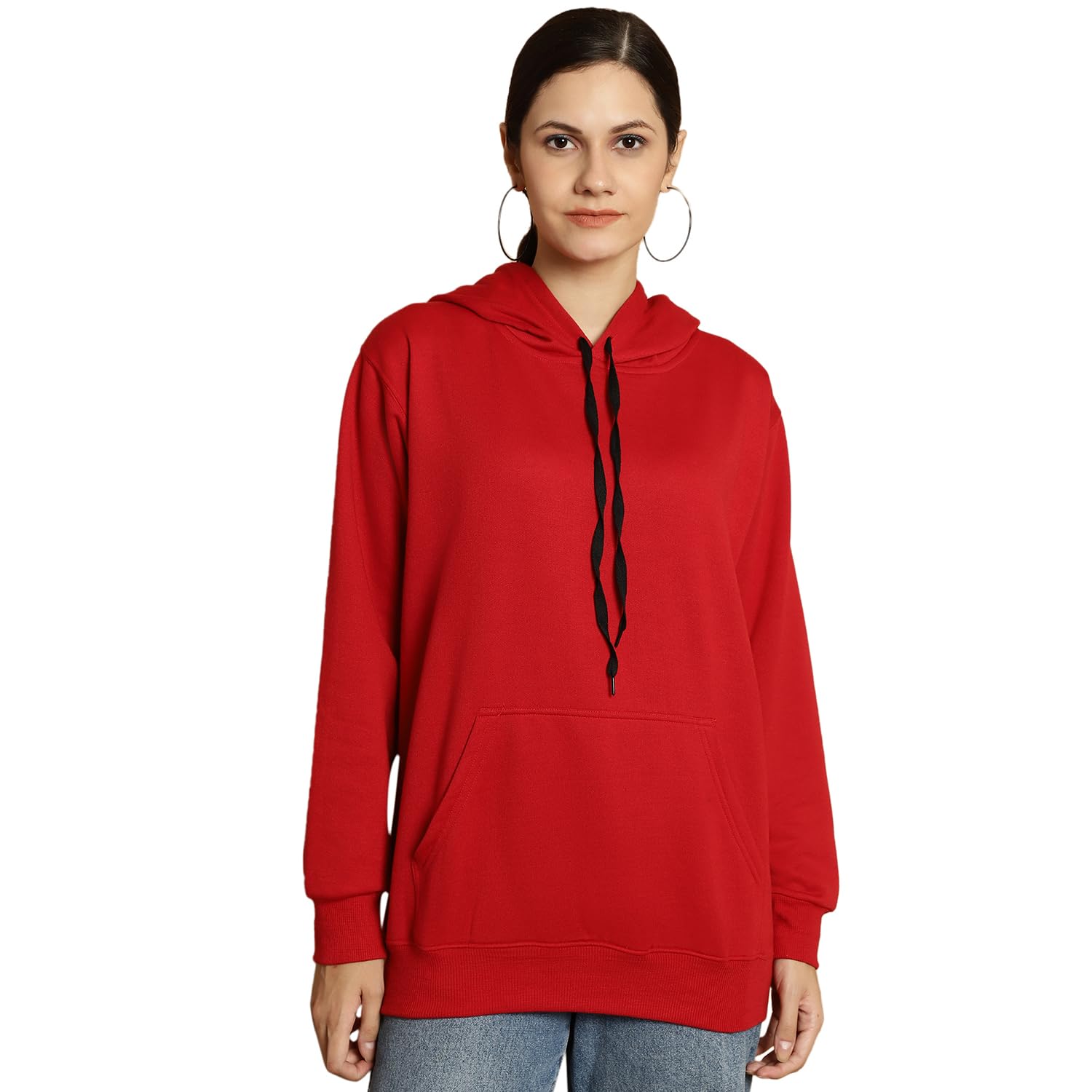 mack jonney Solid Hooded Cotton Fleece Sweatshirt for Women-MACK32533-picture-16
