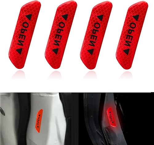 Miniatura 1 de 4 calcomanías universales de advertencia para puerta de automóvil cinta reflectante de seguridad anticolisión accesorios universales para camión