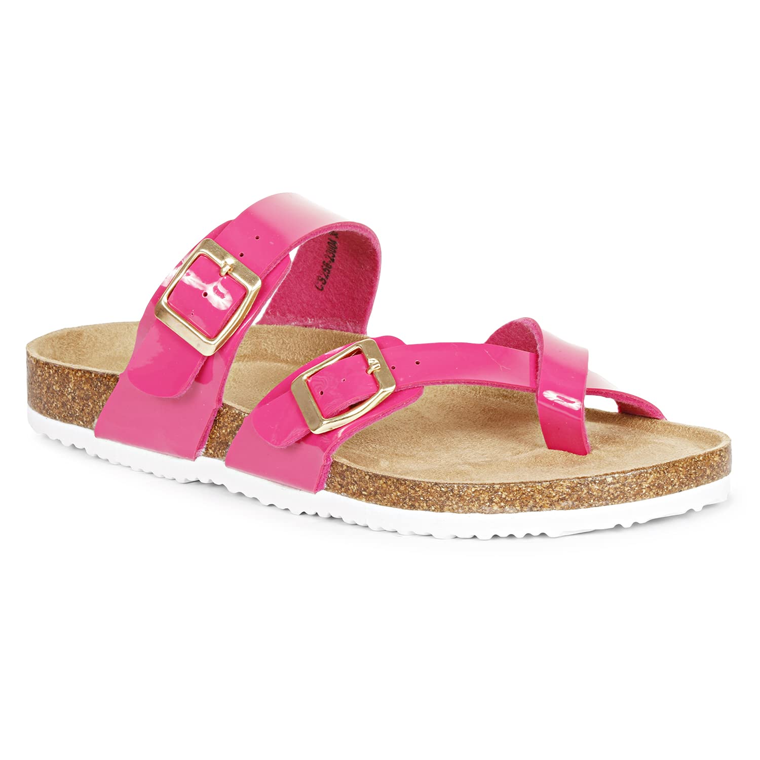 MOZAFIA Women Vogue EVA Sole Sandals | Suede Footbed Lining |Two Straps Adjustable Metal PIN Buckle (Fuchsia) (B0C3RJ7Y9L) Amazon Price History, Amazon Price Tracker