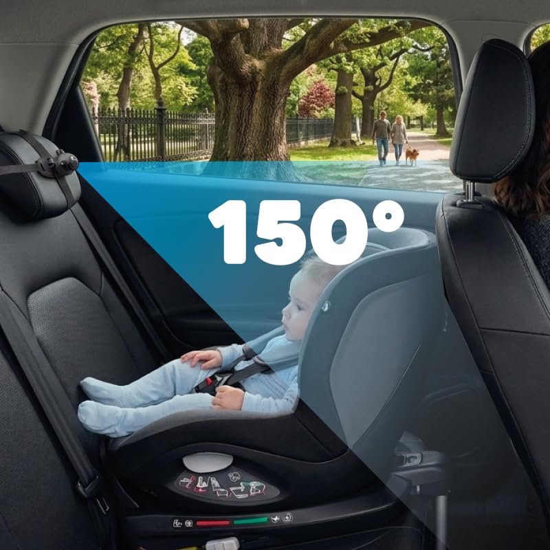 Beeper BABEECAM 1 - Cámara de Coche para bebé con Pantalla de 4,3 Pulgadas, visión Nocturna automática, cámara de Gato para Asiento Trasero, vigilancia de bebé en Coche, fácil instalación, Color Rosa