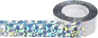 Bird Repellent Scare Tape, Double-Sided High Effective Reflective Bird Scarer Ribbon Flash Bird Deterrent Tape to Scare Birds Away for Home Garden Orchard Farm (Broken Flower)
