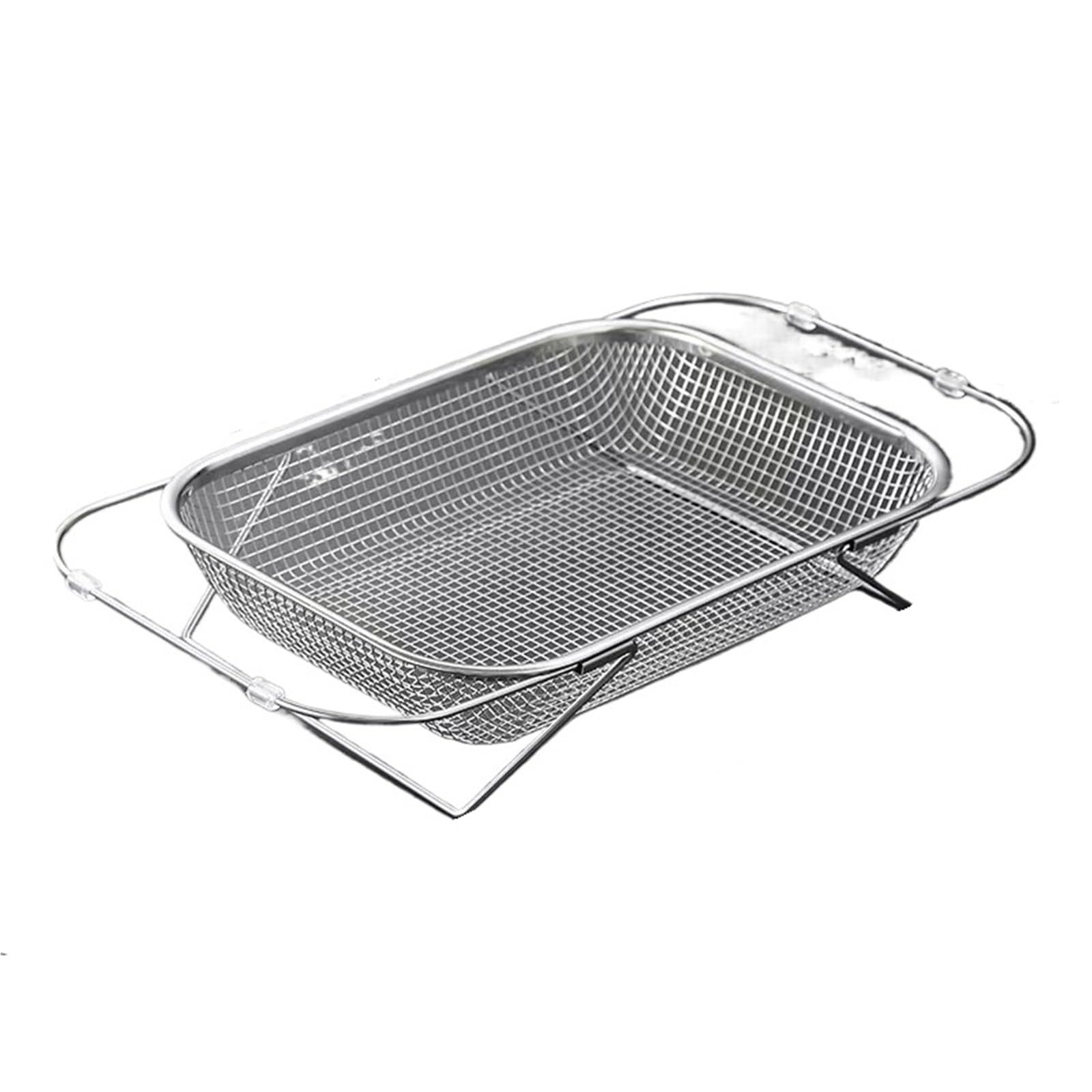 Escurridor de Platos Cesta de Drenaje especializada Acero Inoxidable, Fregadero Cocina, Lavabo retráctil for Lavado Verduras, escurridor vajilla(Large-Basket)
