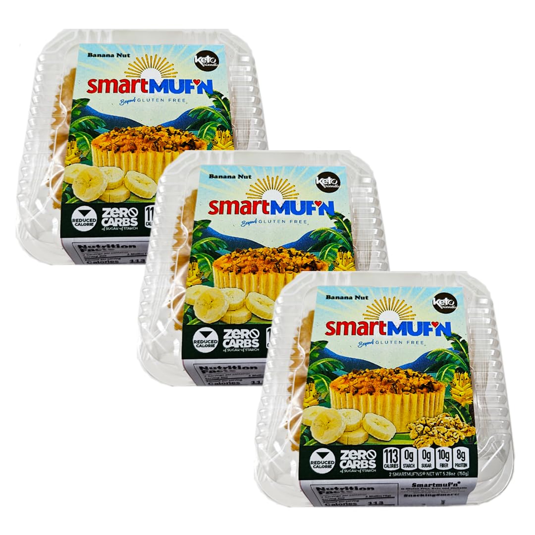 Smartmuf'n Banana Nut Gluten Free - Sugar Free - Keto Friendly - 6 pack