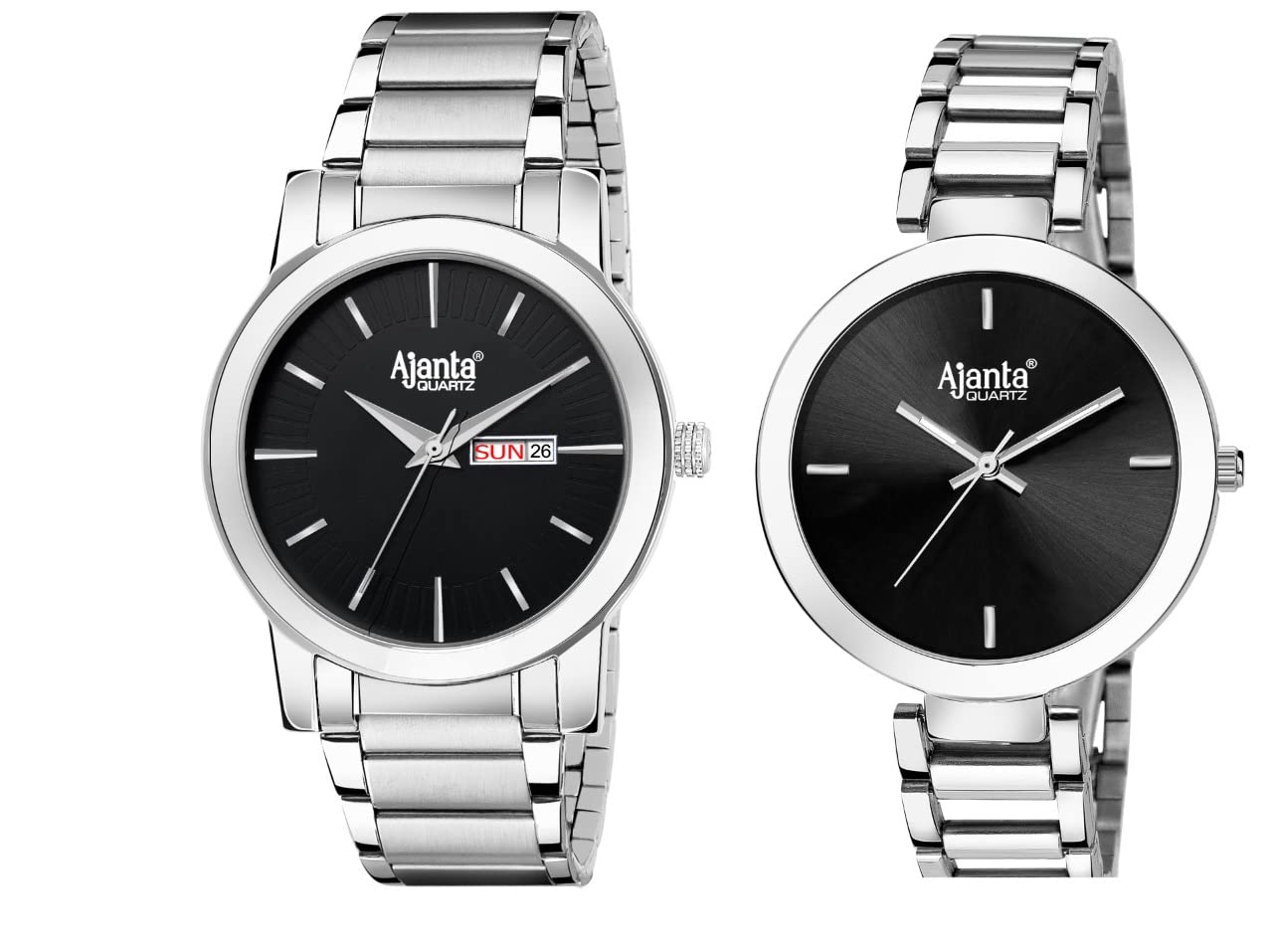 Ajanta Quartz Analogue Day -Date Stainless Steel Watch for Men - AWC502ISG/BLS/SS & AWC043MSL/BSL (B09PC3872W) Amazon Price History, Amazon Price Tracker