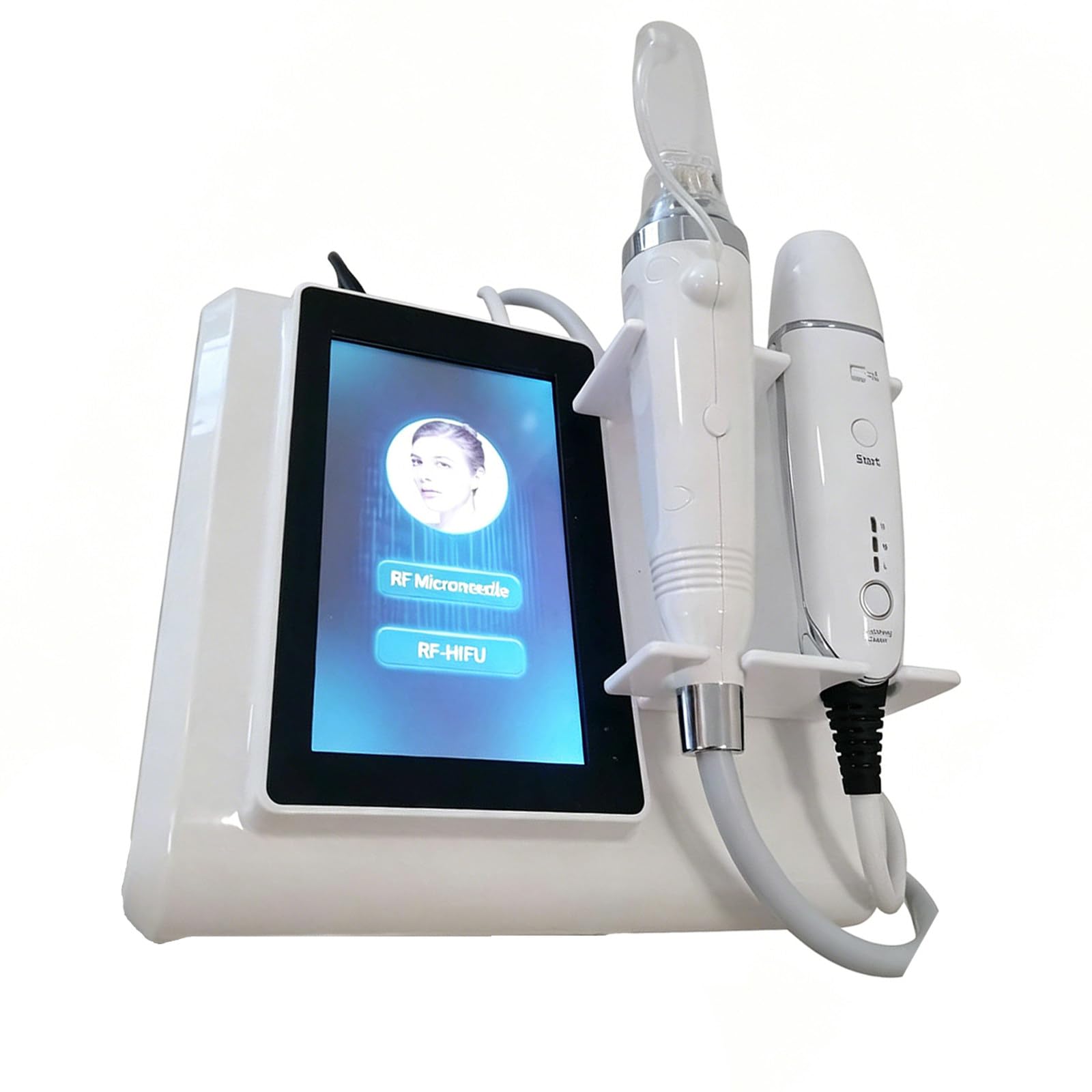 3-in-1 Rf Mikronadelgerät Mit Eiskühlhammer,Tragbares Hautstraffungsgerät Für Gesicht & Körper,Faltenreduktion,Porenverfeinerung,Schwangerschaftsstreifen Entfernung C