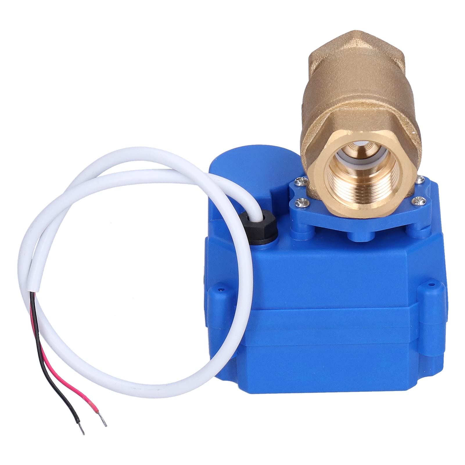aqxreight Valvola Motorizzata Ottone 1/2 Pollice DC9-24V 2 Fili per | DN15 CWX-15N-CR04, 3-5s, 100°C Heat, Industrial Residential Use