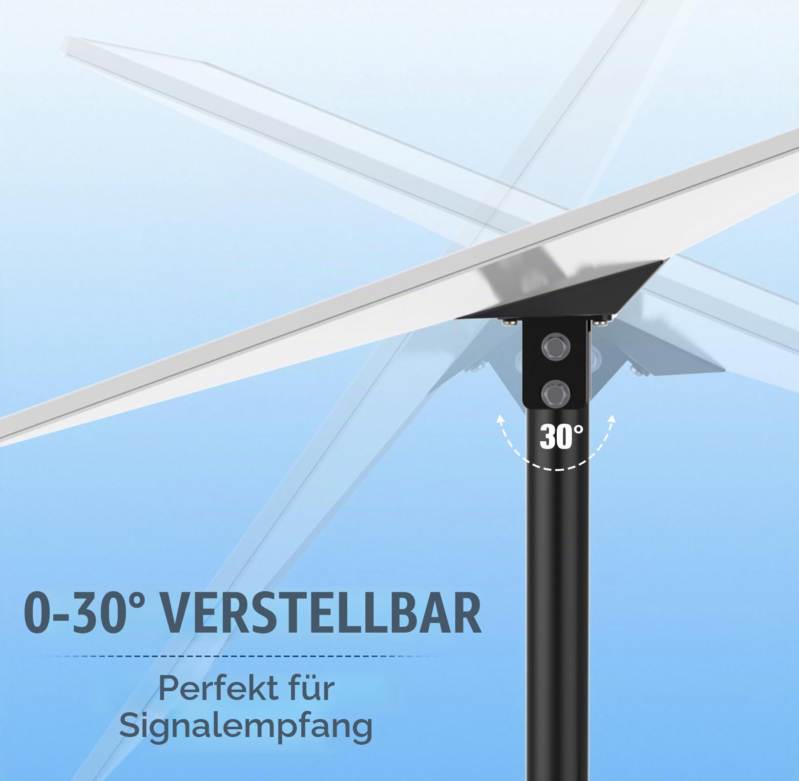 7.9FT Starlink Gen 3/Standard 4/4X Halterung, Starlink Halterung mit Gen 3 Rohradapter, Starlink Halterung Pole Mount Kit für Gen 3 Internet Kit Satellit