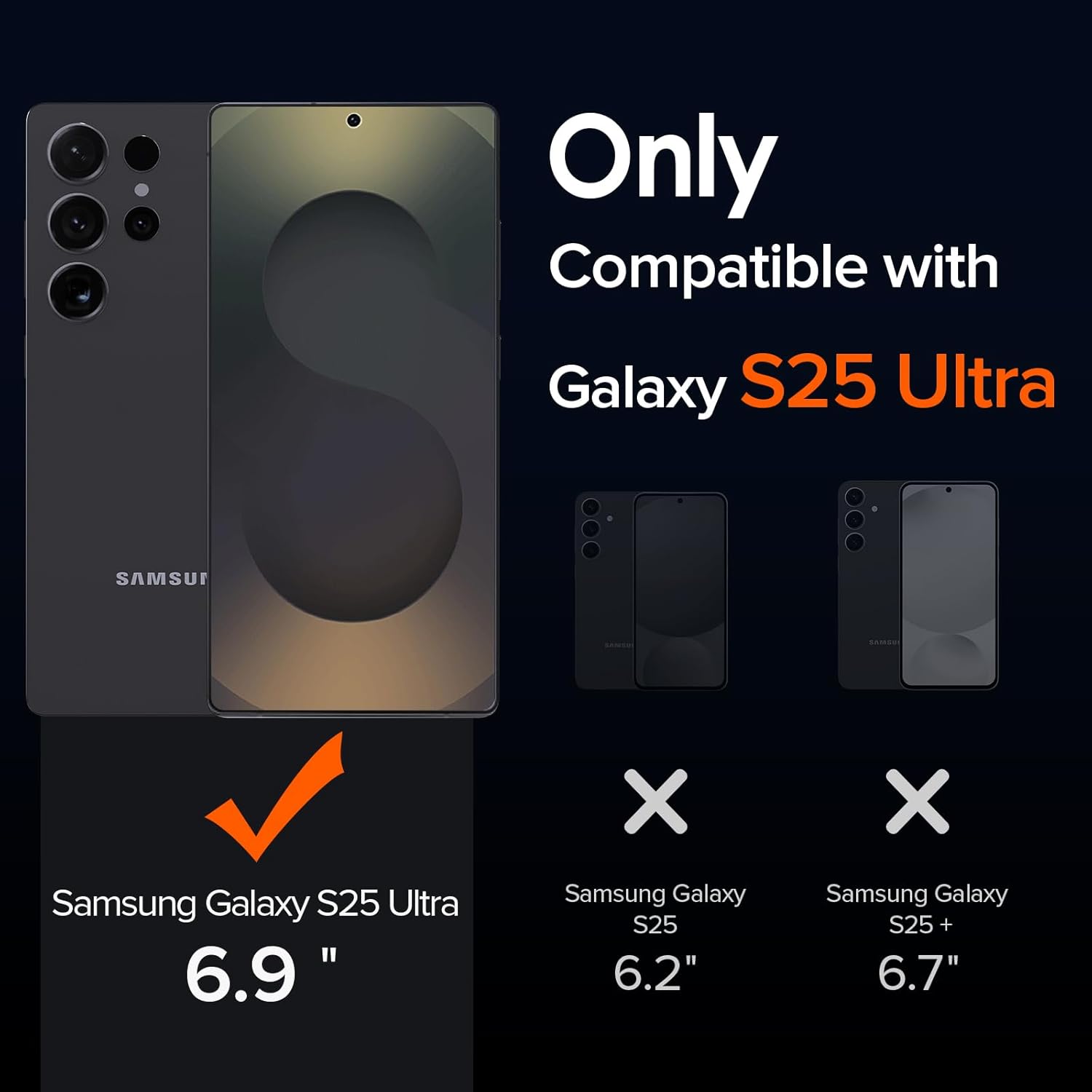 ivoler 3-in-1 Case for Samsung Galaxy S25 Ultra 5G 6.9” with 2 Pack Tempered Glass Screen Protector[Full Coverage], [Military Grade Protection] Slim Phone Bumper Cover Clear [Non-Yellowing] - Image 2