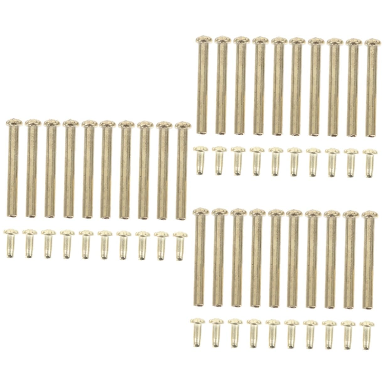 30 Juegos de Abanico Kit de reparación de Ventilador Plegable Cierre de Abanico Plegable Remaches Remache del Eje del Ventilador Plegable Remache de Eje de Acero Inoxidable Cabilock