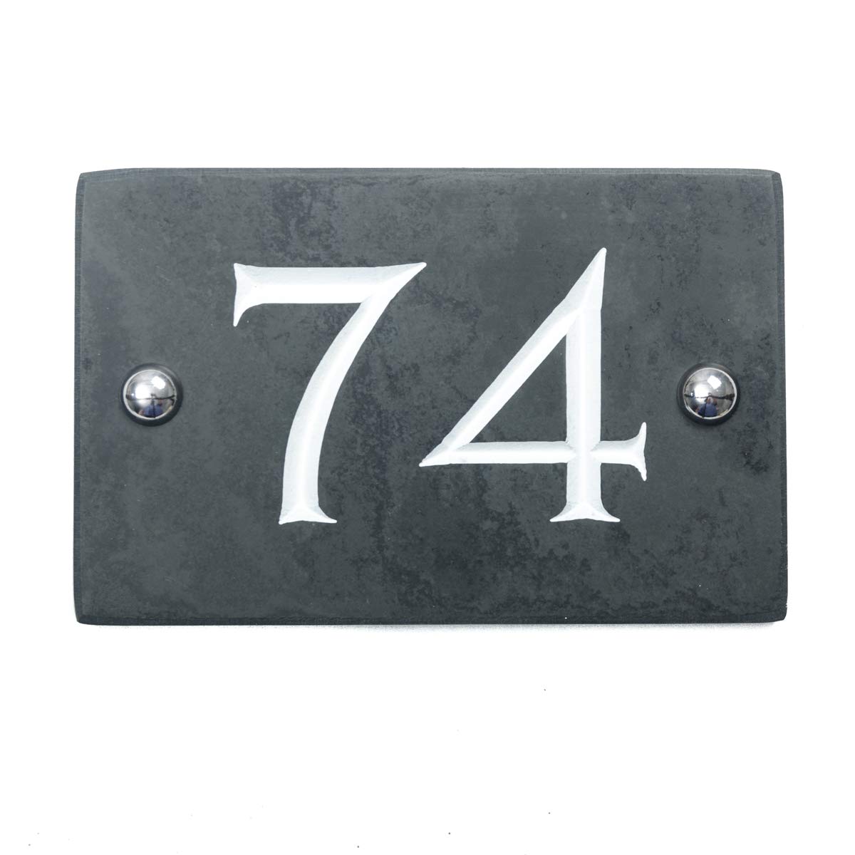 Slate Engraved House Number 74