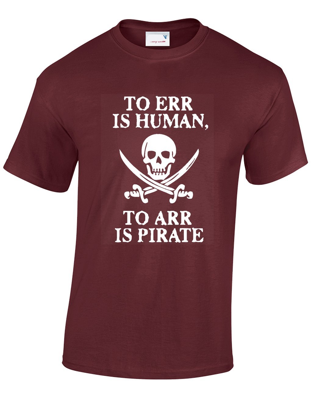 Crown Designs Men's Maroon To Err Is To Human Funny Cool For & Teenagers T-Shirts Tops - /Xx-Large