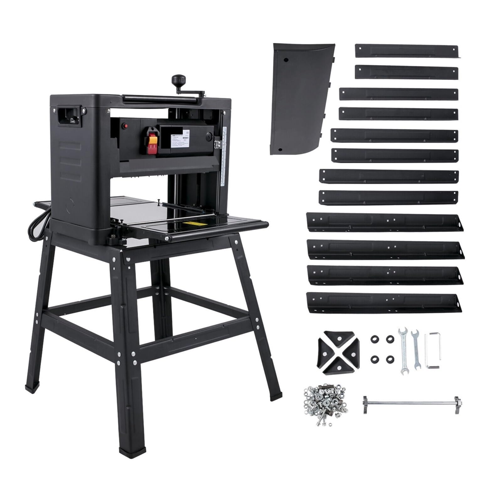 CVFRDD Electric Planer, 12/12, 5/13 Inch Thick, With Stand And Dust Exhaust, 1800W, 8000 Rpm, For Woodworking Power Tool(12.5 inch - B)