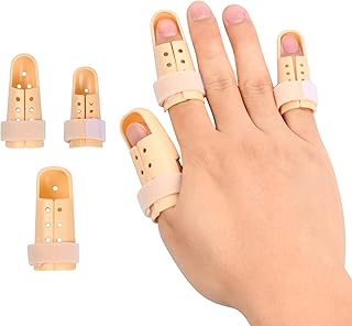 Nivofu 3 Pcs Finger Splint, Trigger Finger Splint, Finger Straightener Finger Support, Mallet Finger Splint, Plastic Finger Stabilizer Brace for Broken Finger, Straightening, Arthritis or Tendinitis