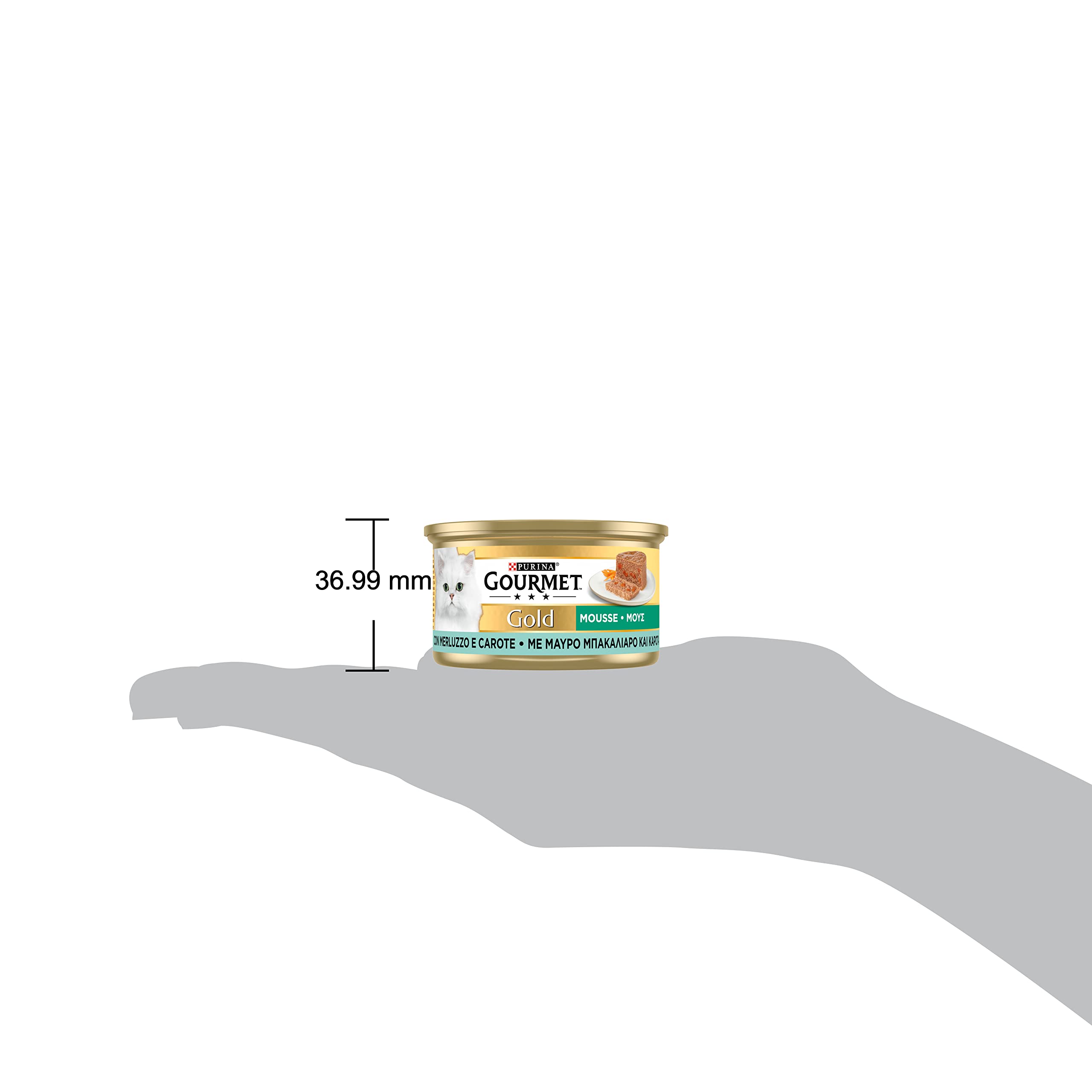 GOURMET Gold Cibo Umido per Gatti Adulti Mousse con Merluzzo e Carote 24 Lattine da 85g