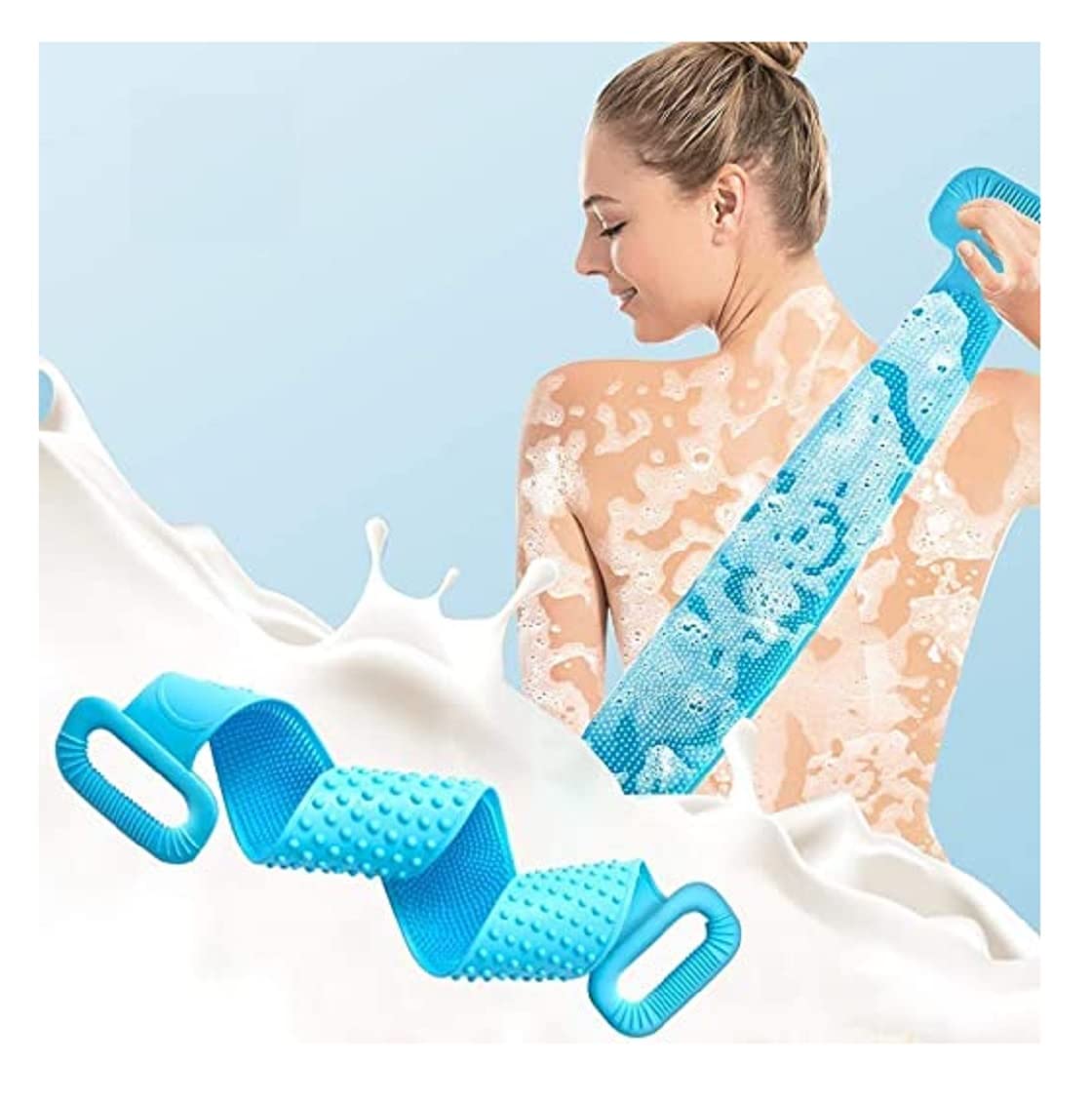 Winberg Bath Belt Silicon Scurb Sponge Shower Bath Belt (Multi colour) BeltBath001-image-9