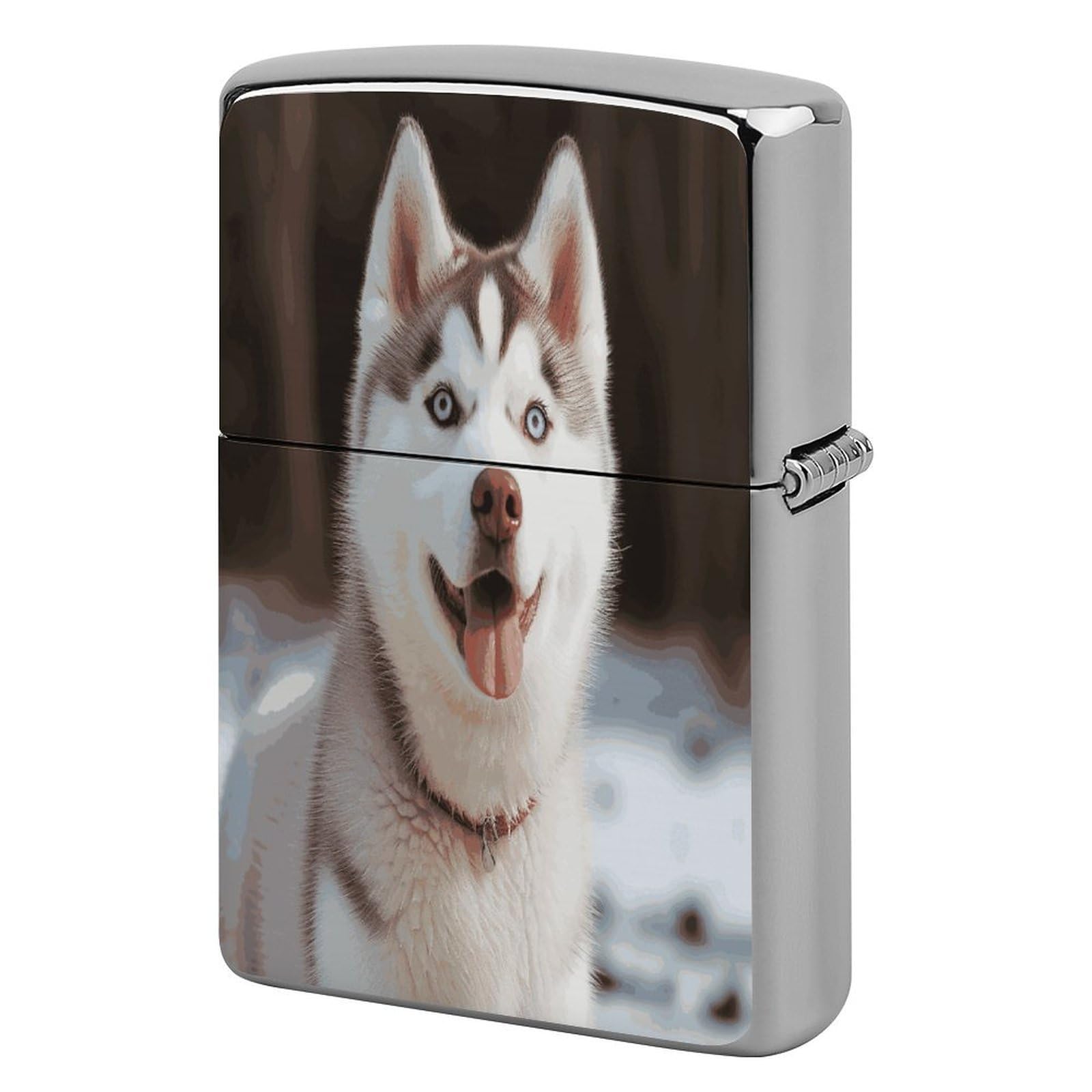 Btcowzrv Style Husky Piquant Dog Metal Lighter Case Sleeve Cover Holder