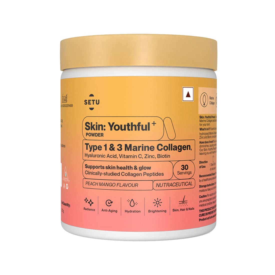 Buy Setu Skin Youthful Marine Collagen Powder Supplements for men and